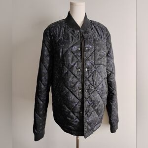 en THREAD black quilted bomber jacket in size Large